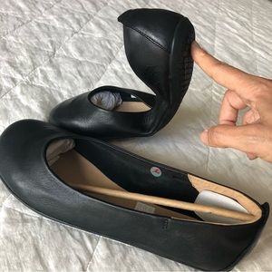 Vivobarefoot black leather ballet flats